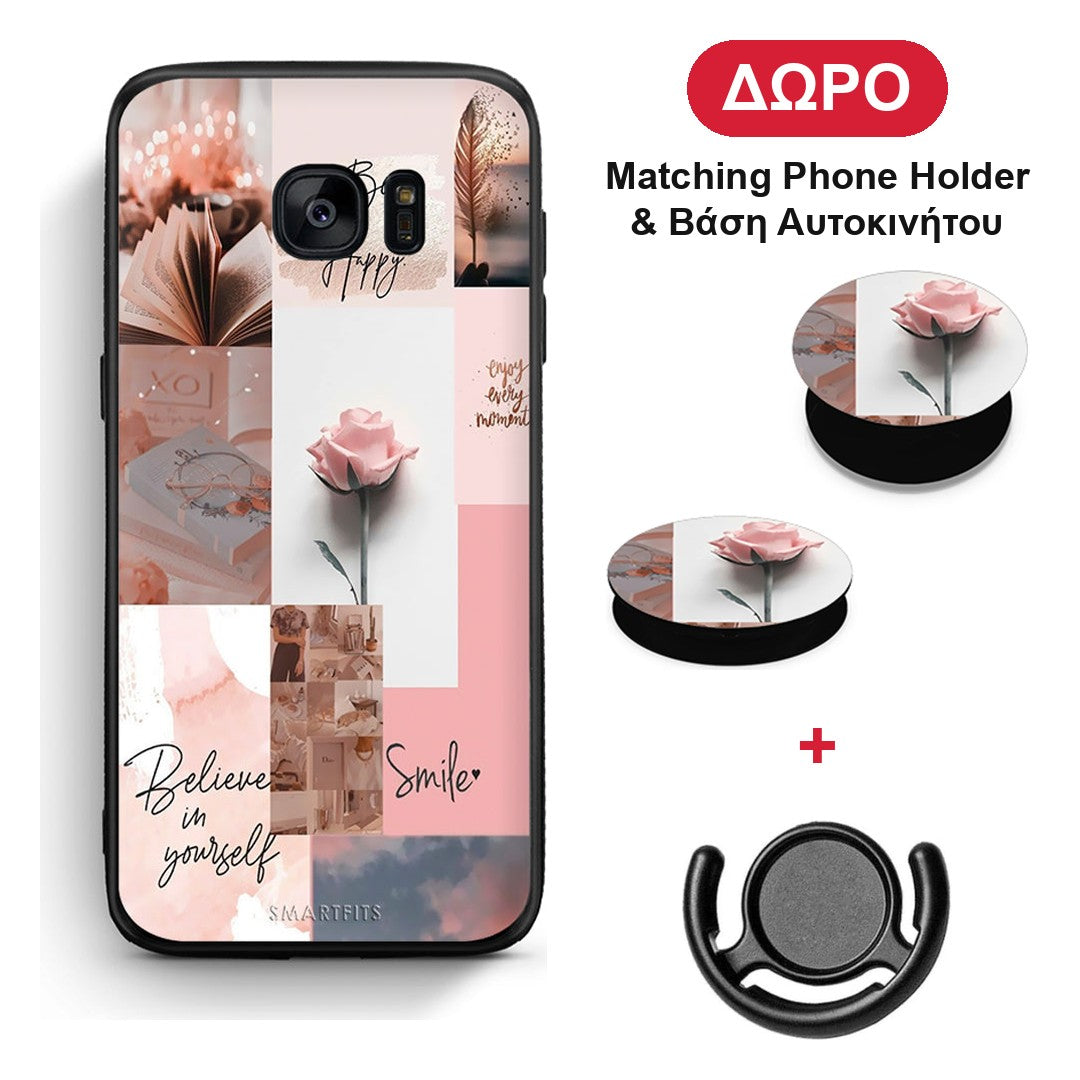 Aesthetic Collage - Samsung Galaxy S7 θήκη + Δώρο Phone Holder & Βάση Αυτοκινήτου