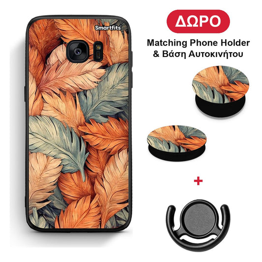 Autumn Leaves - Samsung Galaxy S7 θήκη + Δώρο Phone Holder & Βάση Αυτοκινήτου