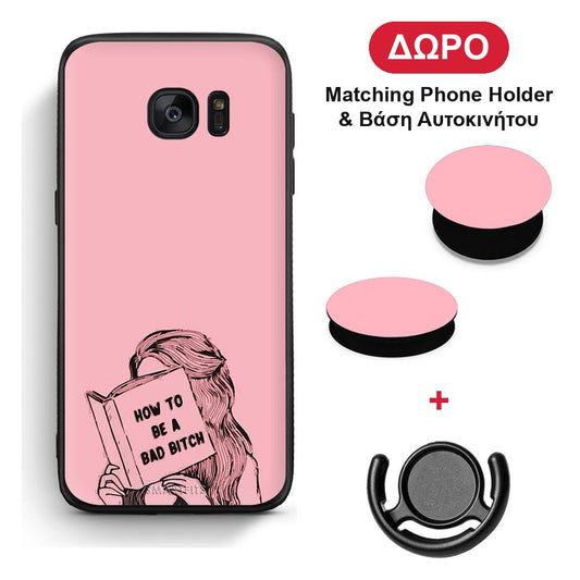 Bad Bitch - Samsung Galaxy S7 θήκη + Δώρο Phone Holder & Βάση Αυτοκινήτου