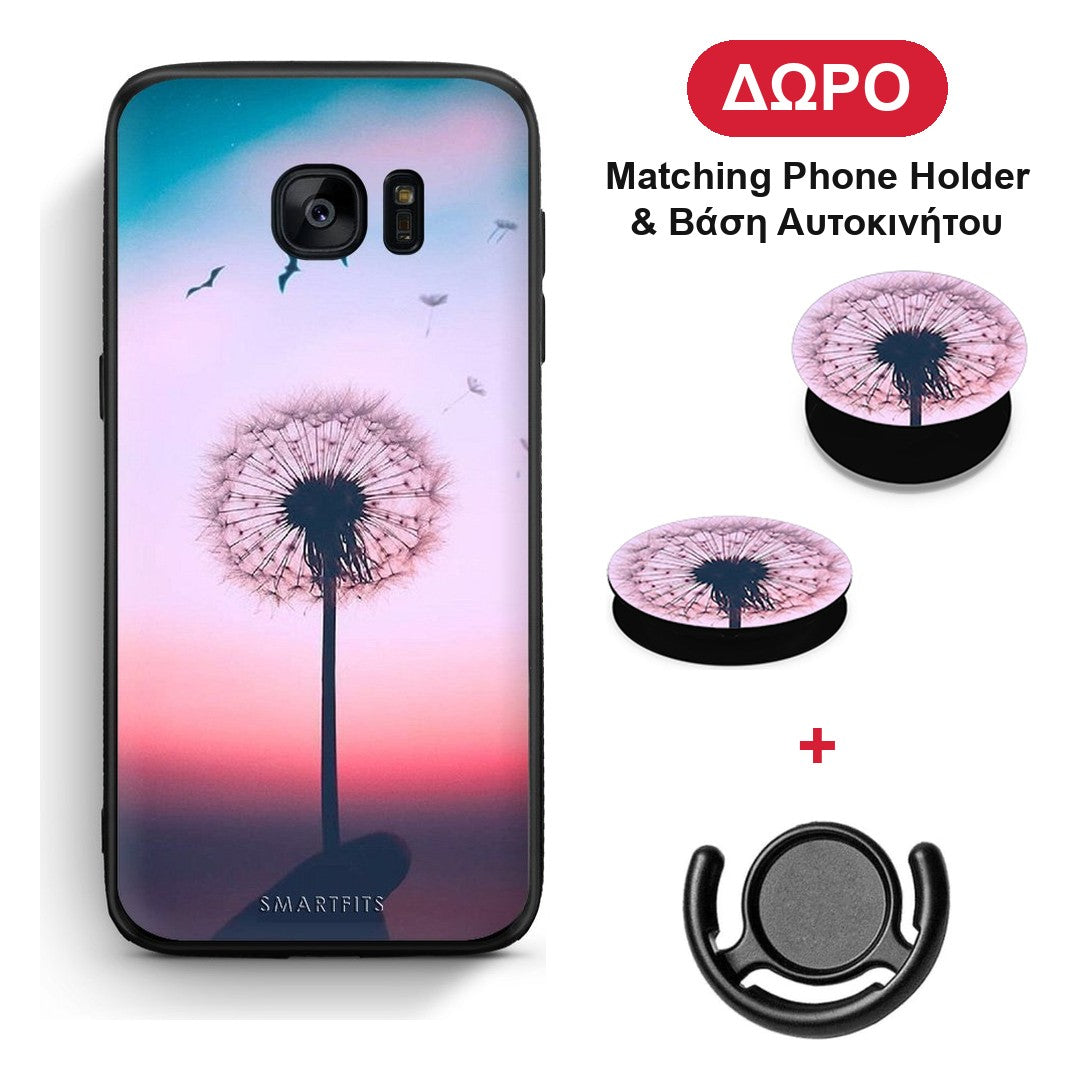 Boho Wish - Samsung Galaxy S7 θήκη + Δώρο Phone Holder & Βάση Αυτοκινήτου