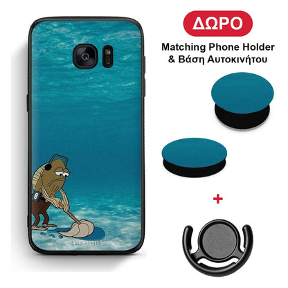 Clean The Ocean - Samsung Galaxy S7 θήκη + Δώρο Phone Holder & Βάση Αυτοκινήτου