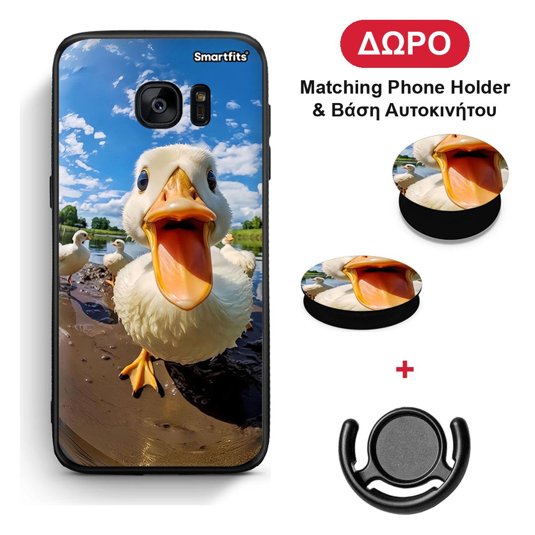 Duck Face - Samsung Galaxy S7 θήκη + Δώρο Phone Holder & Βάση Αυτοκινήτου