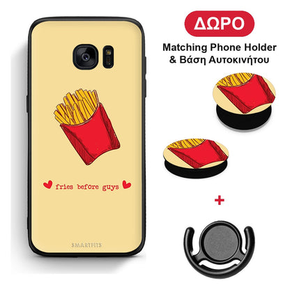 Fries Before Guys - Samsung Galaxy S7 θήκη + Δώρο Phone Holder & Βάση Αυτοκινήτου