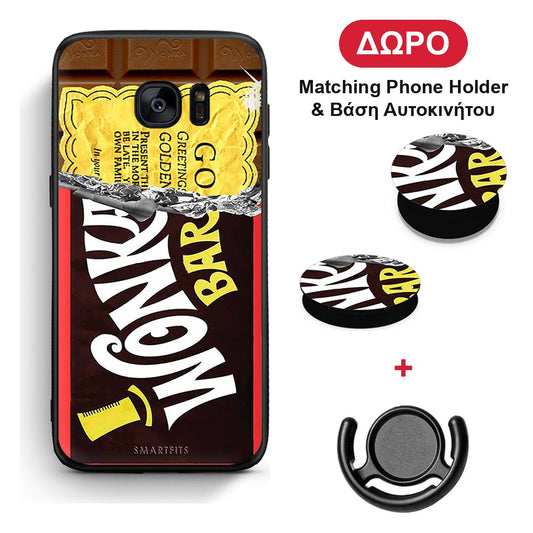 Golden Ticket - Samsung Galaxy S7 θήκη + Δώρο Phone Holder & Βάση Αυτοκινήτου