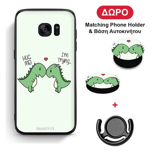 Valentine Rex - Samsung Galaxy S7 θήκη + Δώρο Phone Holder & Βάση Αυτοκινήτου