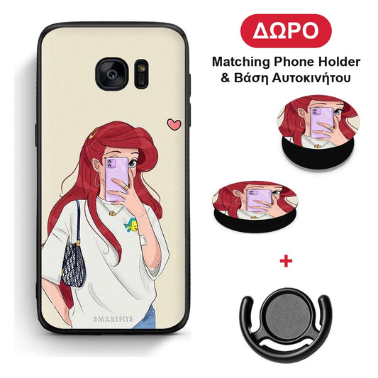 Walking Mermaid - Samsung Galaxy S7 θήκη + Δώρο Phone Holder & Βάση Αυτοκινήτου