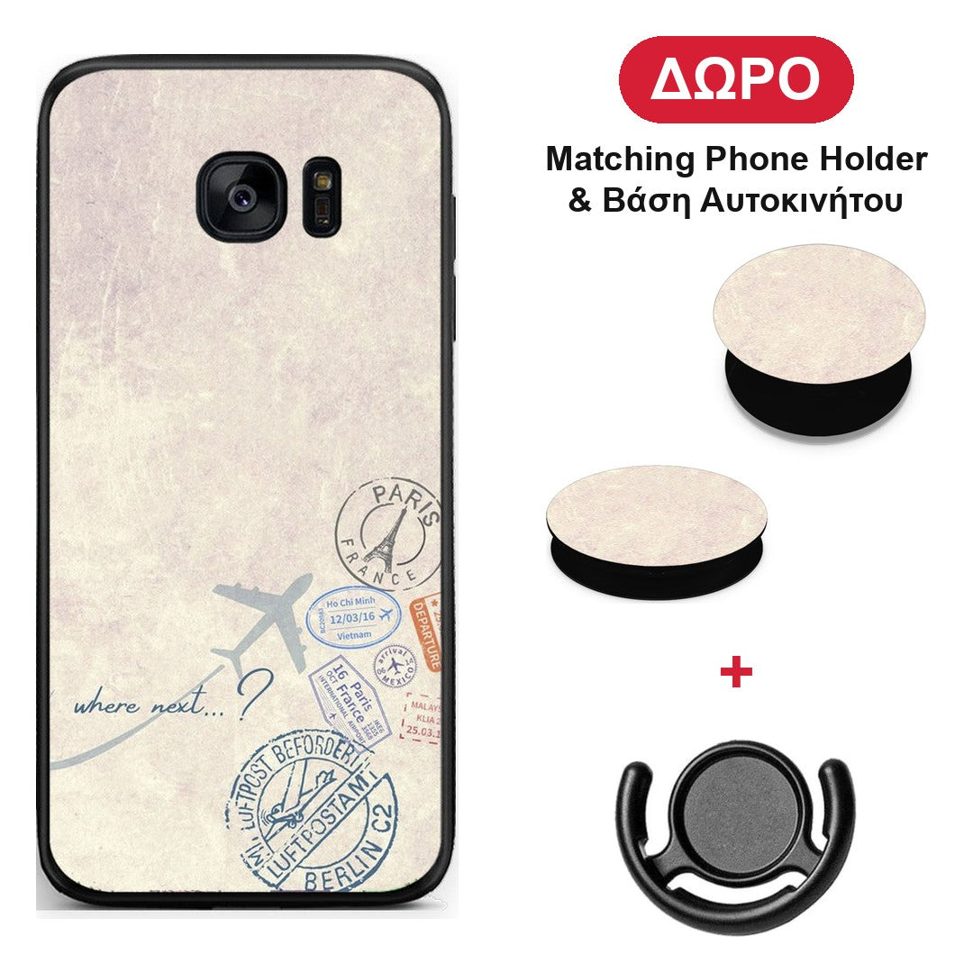 Where Next - Samsung Galaxy S7 θήκη + Δώρο Phone Holder & Βάση Αυτοκινήτου