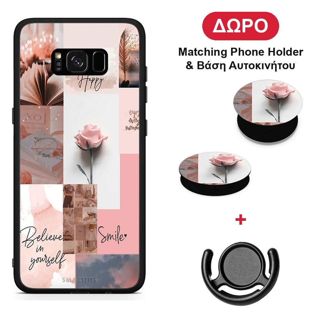 Aesthetic Collage - Samsung Galaxy S8 θήκη + Δώρο Phone Holder & Βάση Αυτοκινήτου