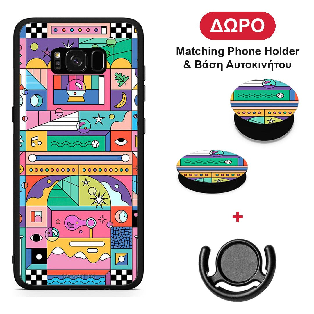 Bubbles Soap - Samsung Galaxy S8 θήκη + Δώρο Phone Holder & Βάση Αυτοκινήτου