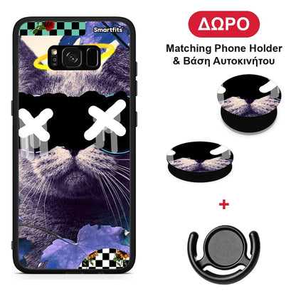 Cat Collage - Samsung Galaxy S8 θήκη + Δώρο Phone Holder & Βάση Αυτοκινήτου
