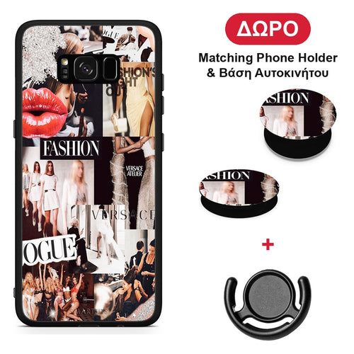 Collage Fashion - Samsung Galaxy S8 θήκη + Δώρο Phone Holder & Βάση Αυτοκινήτου