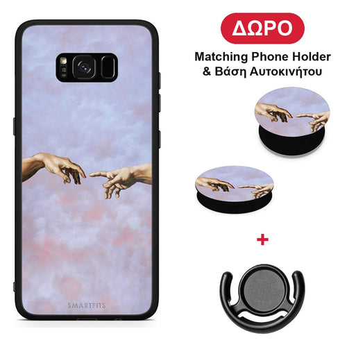 Adam Hand - Samsung Galaxy S8+ θήκη + Δώρο Phone Holder & Βάση Αυτοκινήτου