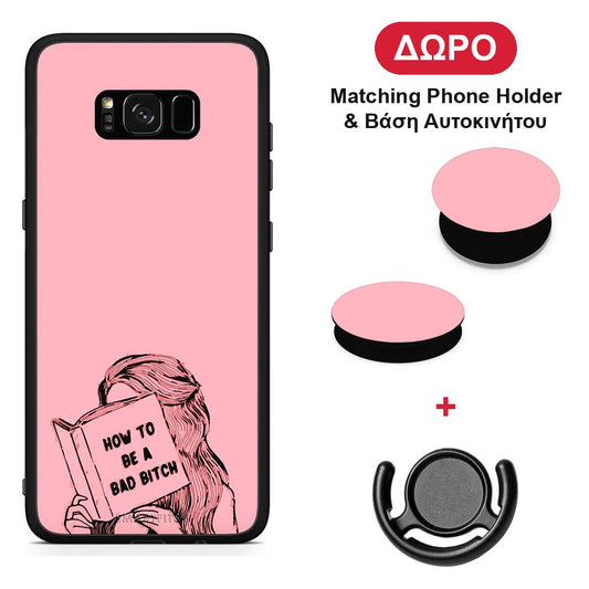 Bad Bitch - Samsung Galaxy S8+ θήκη + Δώρο Phone Holder & Βάση Αυτοκινήτου
