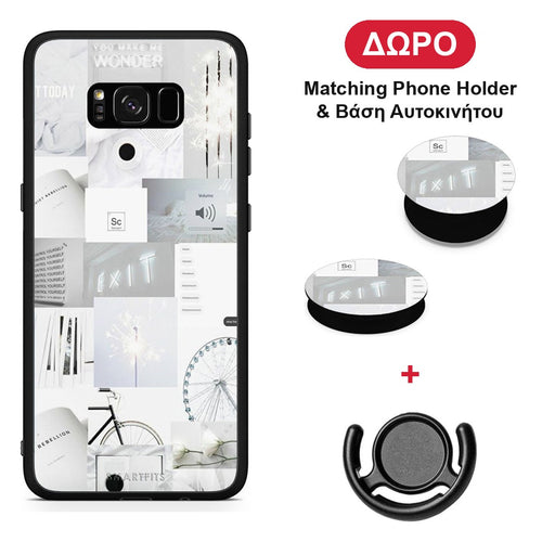 Collage Make Me Wonder - Samsung Galaxy S8+ θήκη + Δώρο Phone Holder & Βάση Αυτοκινήτου
