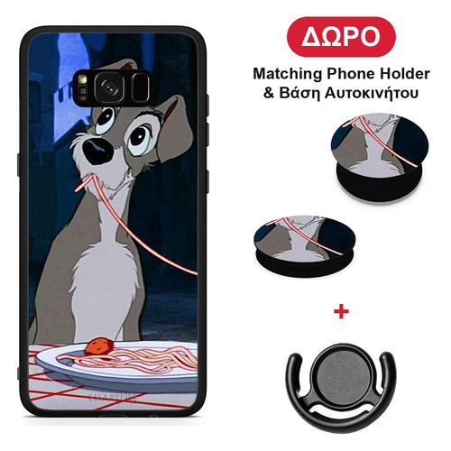 Lady And Tramp 1 - Samsung Galaxy S8+ θήκη + Δώρο Phone Holder & Βάση Αυτοκινήτου