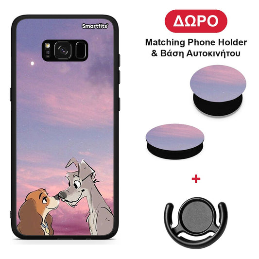 Lady And Tramp - Samsung Galaxy S8+ θήκη + Δώρο Phone Holder & Βάση Αυτοκινήτου