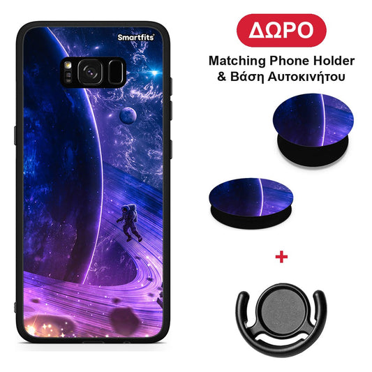Lost Astronaut - Samsung Galaxy S8+ θήκη + Δώρο Phone Holder & Βάση Αυτοκινήτου