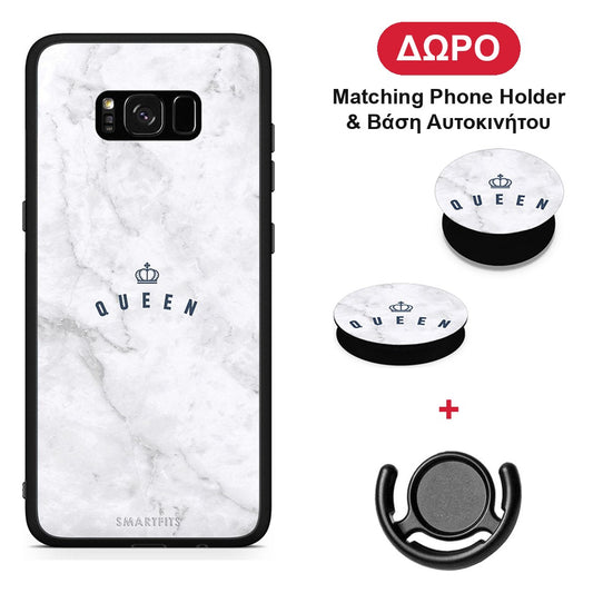 Marble Queen - Samsung Galaxy S8+ θήκη + Δώρο Phone Holder & Βάση Αυτοκινήτου