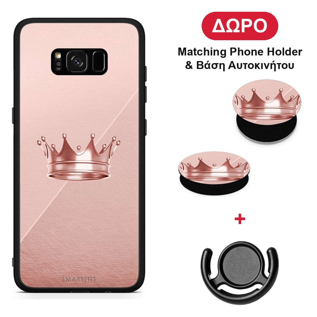 Minimal Crown - Samsung Galaxy S8+ θήκη + Δώρο Phone Holder & Βάση Αυτοκινήτου