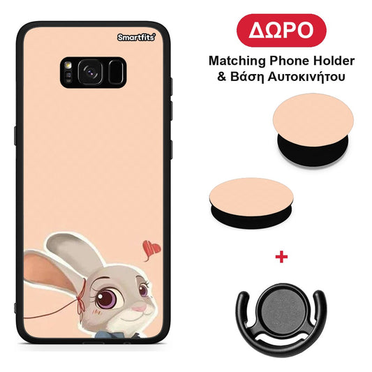 Nick Wilde And Judy Hopps Love 2 - Samsung Galaxy S8+ θήκη + Δώρο Phone Holder & Βάση Αυτοκινήτου