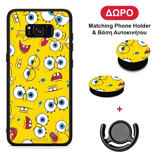 PopArt Sponge - Samsung Galaxy S8+ θήκη + Δώρο Phone Holder & Βάση Αυτοκινήτου