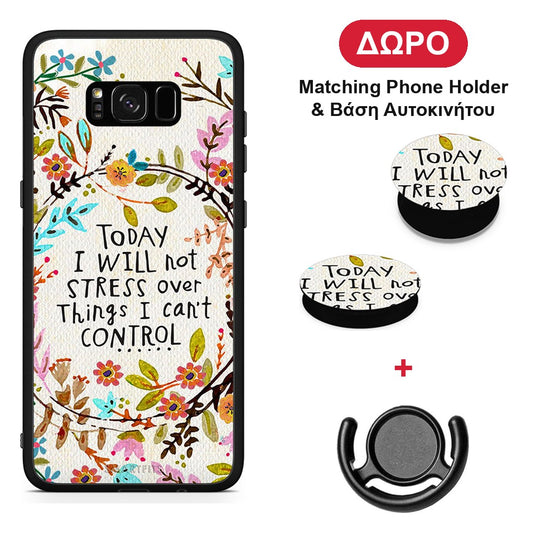 Stress Over - Samsung Galaxy S8+ θήκη + Δώρο Phone Holder & Βάση Αυτοκινήτου