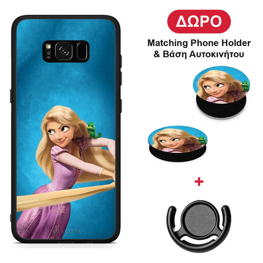 Tangled 2 - Samsung Galaxy S8+ θήκη + Δώρο Phone Holder & Βάση Αυτοκινήτου