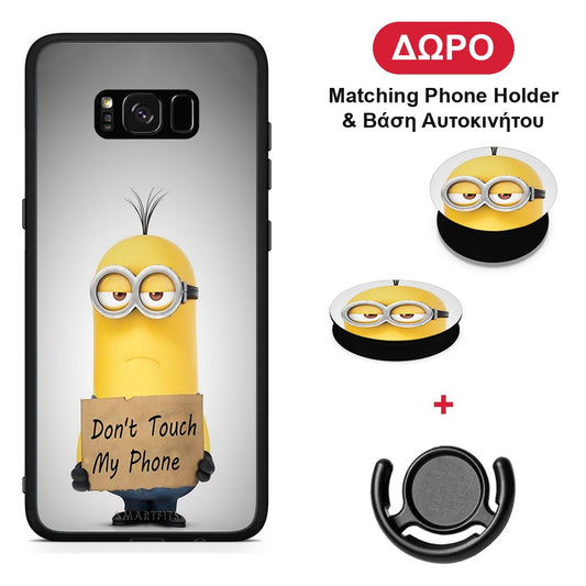Text Minion - Samsung Galaxy S8+ θήκη + Δώρο Phone Holder & Βάση Αυτοκινήτου