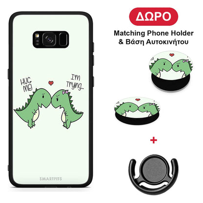 Valentine Rex - Samsung Galaxy S8+ θήκη + Δώρο Phone Holder & Βάση Αυτοκινήτου