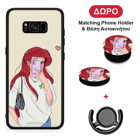 Walking Mermaid - Samsung Galaxy S8+ θήκη + Δώρο Phone Holder & Βάση Αυτοκινήτου