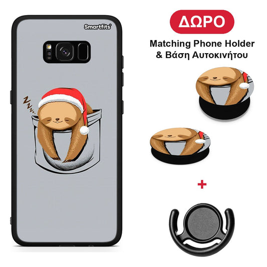 Xmas Zzzz - Samsung Galaxy S8+ θήκη + Δώρο Phone Holder & Βάση Αυτοκινήτου