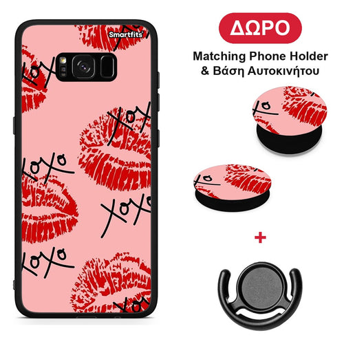 XOXO Lips - Samsung Galaxy S8+ θήκη + Δώρο Phone Holder & Βάση Αυτοκινήτου