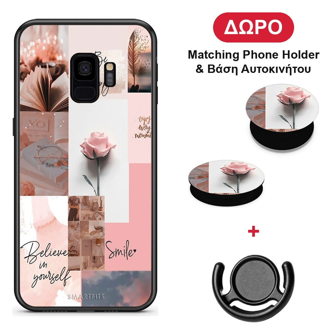 Aesthetic Collage - Samsung Galaxy S9 θήκη + Δώρο Phone Holder & Βάση Αυτοκινήτου