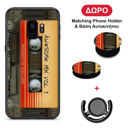 Awesome Mix - Samsung Galaxy S9 θήκη + Δώρο Phone Holder & Βάση Αυτοκινήτου