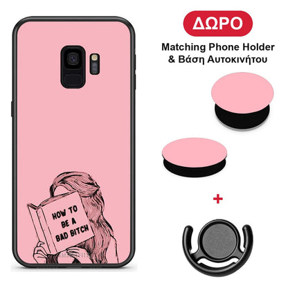 Bad Bitch - Samsung Galaxy S9 θήκη + Δώρο Phone Holder & Βάση Αυτοκινήτου