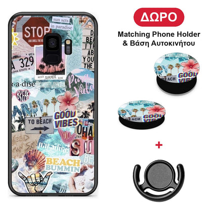 Summer Vibes - Samsung Galaxy S9 θήκη + Δώρο Phone Holder & Βάση Αυτοκινήτου