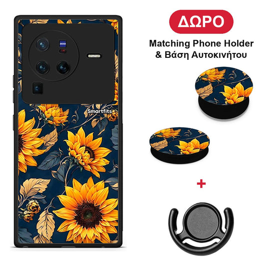 Autumn Sunflowers - Vivo X80 Pro 5G θήκη + Δώρο Phone Holder & Βάση Αυτοκινήτου