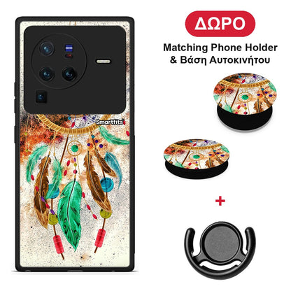 Boho DreamCatcher - Vivo X80 Pro 5G θήκη + Δώρο Phone Holder & Βάση Αυτοκινήτου