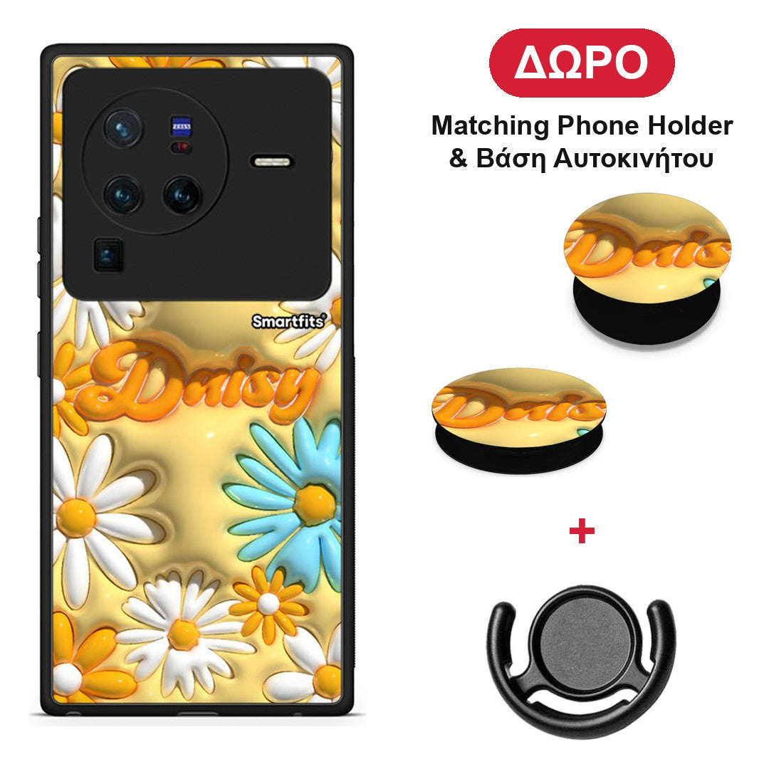 Bubble Daisies - Vivo X80 Pro 5G θήκη + Δώρο Phone Holder & Βάση Αυτοκινήτου
