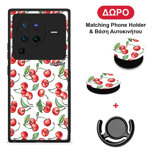 Cherry Summer - Vivo X80 Pro 5G θήκη + Δώρο Phone Holder & Βάση Αυτοκινήτου