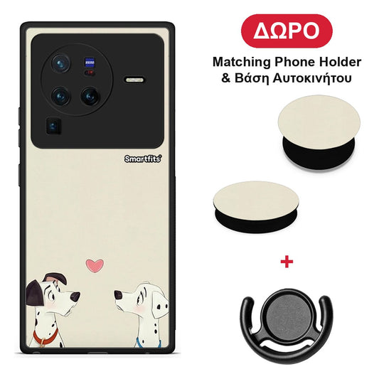Dalmatians Love - Vivo X80 Pro 5G θήκη + Δώρο Phone Holder & Βάση Αυτοκινήτου