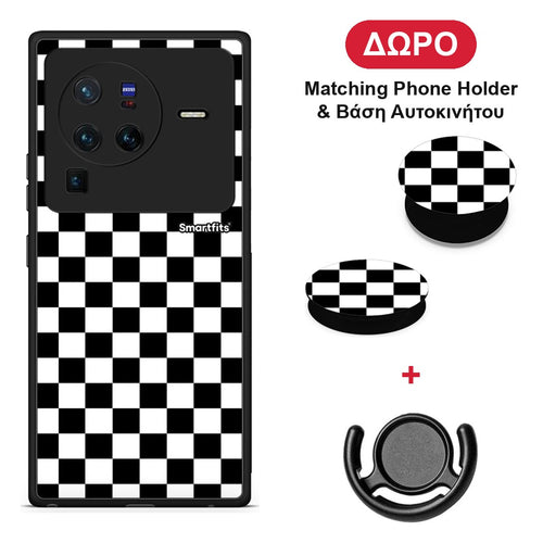 Geometric Squares - Vivo X80 Pro 5G θήκη + Δώρο Phone Holder & Βάση Αυτοκινήτου