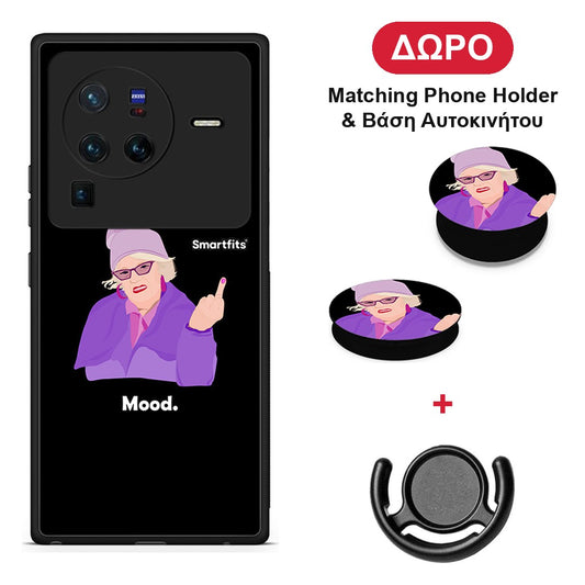 Grandma Mood Black - Vivo X80 Pro 5G θήκη + Δώρο Phone Holder & Βάση Αυτοκινήτου