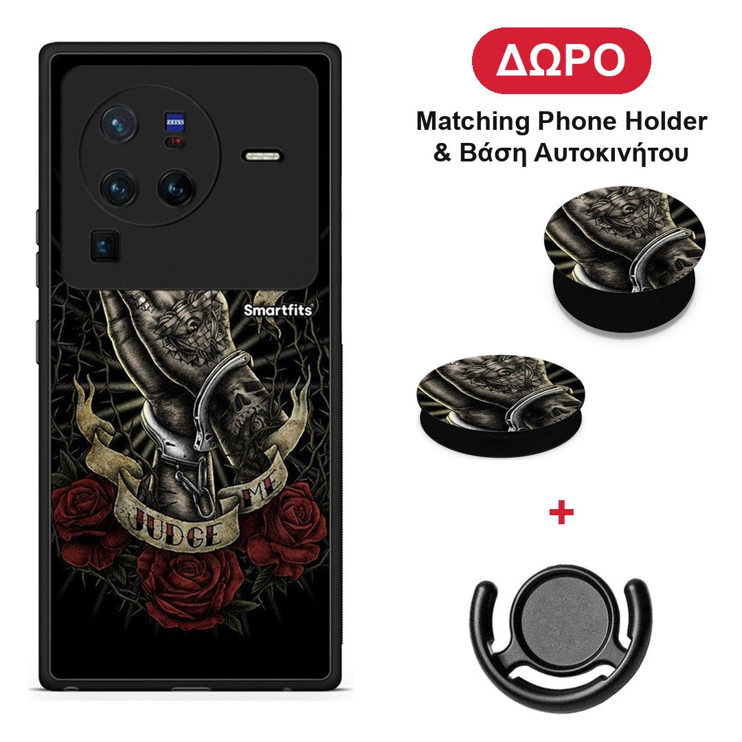 Judge By God - Vivo X80 Pro 5G θήκη + Δώρο Phone Holder & Βάση Αυτοκινήτου