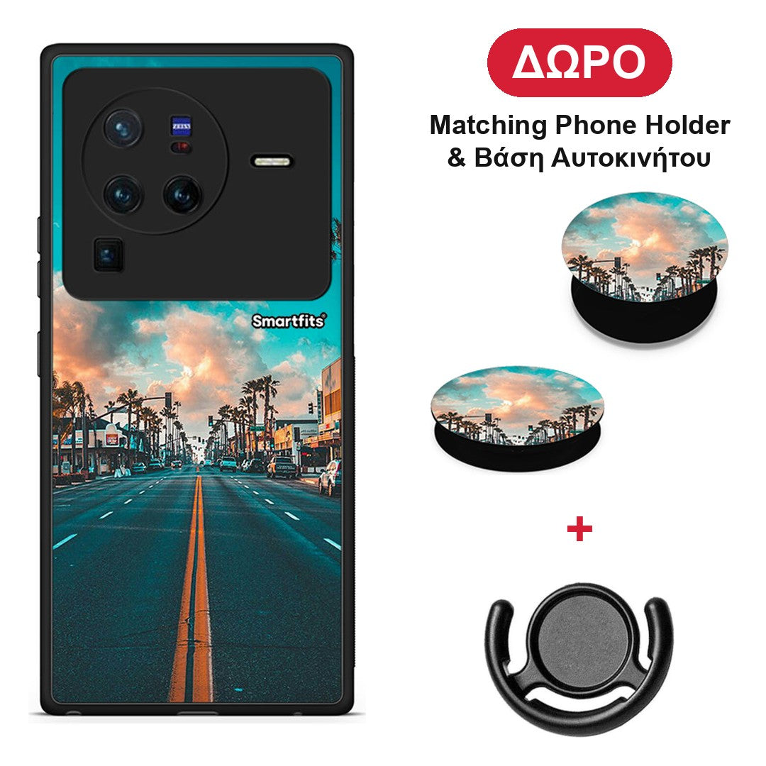 Landscape City - Vivo X80 Pro 5G θήκη + Δώρο Phone Holder & Βάση Αυτοκινήτου