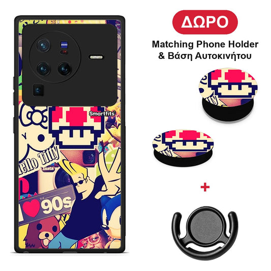 Love The 90s - Vivo X80 Pro 5G θήκη + Δώρο Phone Holder & Βάση Αυτοκινήτου