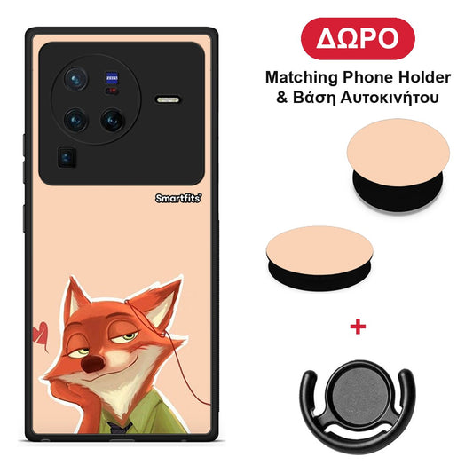 Nick Wilde And Judy Hopps Love 1 - Vivo X80 Pro 5G θήκη + Δώρο Phone Holder & Βάση Αυτοκινήτου