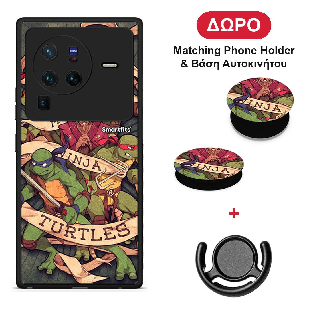 Ninja Turtles - Vivo X80 Pro 5G θήκη + Δώρο Phone Holder & Βάση Αυτοκινήτου