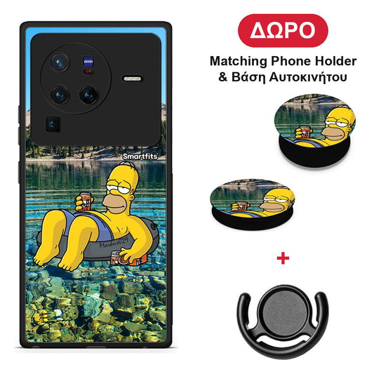 Summer Happiness - Vivo X80 Pro 5G θήκη + Δώρο Phone Holder & Βάση Αυτοκινήτου