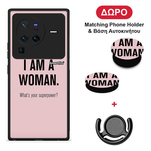 Superpower Woman - Vivo X80 Pro 5G θήκη + Δώρο Phone Holder & Βάση Αυτοκινήτου